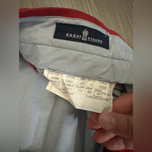 Eredi Pisano Red Dress Pants - Picture 3 of 3